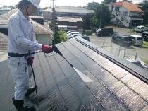 横浜市中区M様邸塗装前屋根高圧洗浄