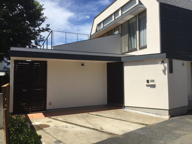 茅ヶ崎市O様邸インディフレッシュセラ外壁塗装施工後画像