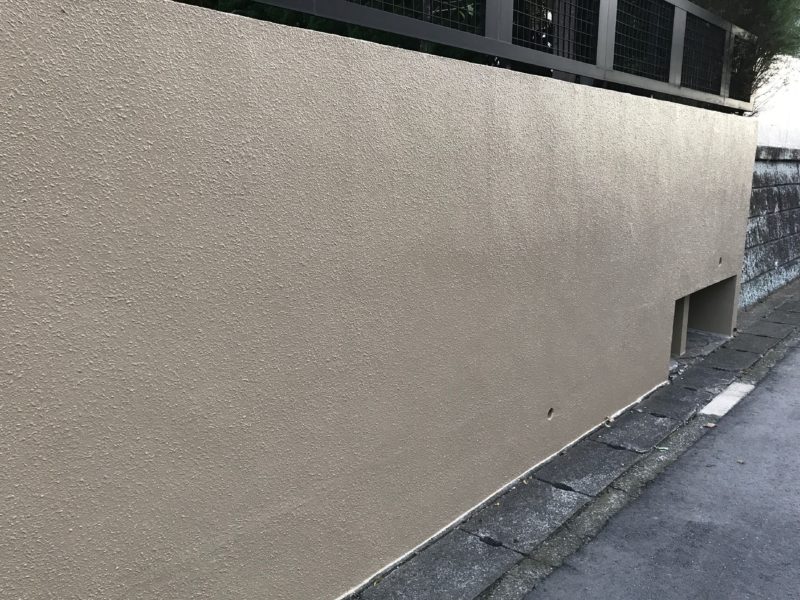 横浜市港南区I様邸塀塗装施工後画像