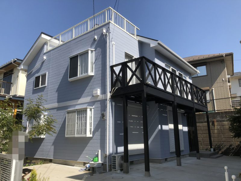 横浜市栄区O様邸インディフレッシュセラ外壁塗装後