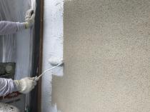 横浜市戸塚区I様邸ダイヤモンドコート外壁塗装施工中画像