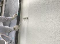 横浜市戸塚区I様邸ダイヤモンドコート外壁塗装施工中画像