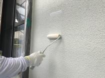 横浜市戸塚区I様邸ダイヤモンドコート外壁塗装施工中画像