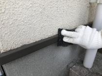 横浜市戸塚区I様邸水切り塗り替え前ケレン作業