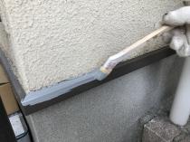 横浜市戸塚区I様邸水切り錆止め塗装中