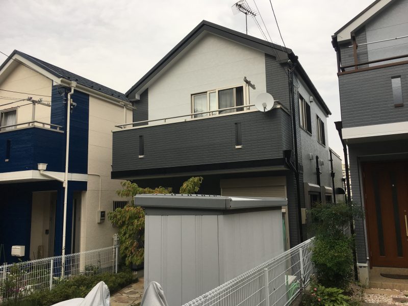 横浜市栄区K様邸ダイヤモンドコート外壁塗装施工後画像