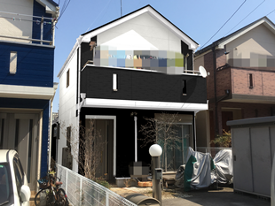 横浜市栄区K様邸ダイヤモンドコート外壁塗装施工前カラーシミュレーション画像