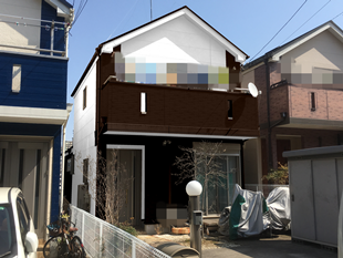 横浜市栄区K様邸ダイヤモンドコート外壁塗装施工前カラーシミュレーション画像