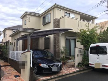 横浜市戸塚区M様邸インディフレッシュセラ外壁塗装施工前