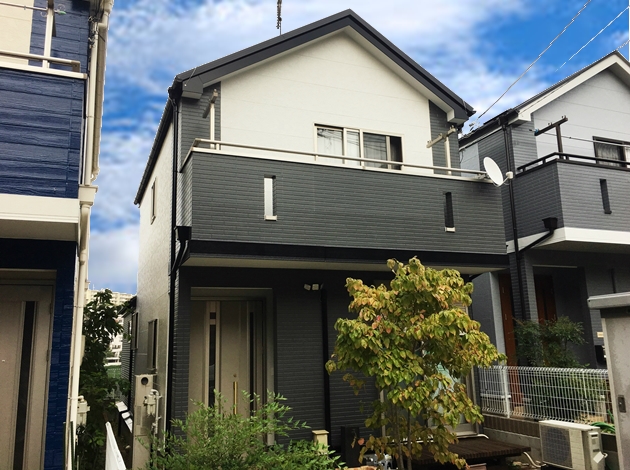 横浜市栄区K様邸ダイヤモンドコート外壁塗装施工後画像