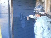 横浜市戸塚区H様邸外壁上塗り２回目　