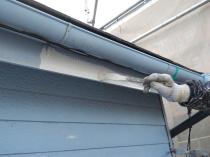 横浜市戸塚区H様邸破風上塗り１回目