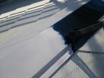 横浜市戸塚区I様邸棟板金上塗り１回目