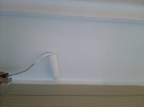 横浜市戸塚区I様邸軒天上塗り２回目