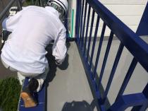 横浜市栄区S様邸ベランダ防水主剤２層目