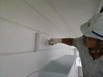 横浜市栄区S様邸外壁塗装上塗り１回目　