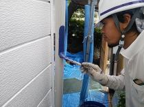 横浜市栄区S様邸竪樋上塗り１回目　