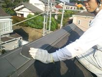 横浜市保土ヶ谷区N様邸棟板金塗装前ケレン　