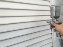 横浜市戸塚区P様邸雨戸塗替え中