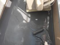 横浜市戸塚区P様邸ベランダ防水施工中