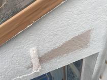 横浜市戸塚区P様邸破風塗装施工中