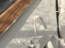 横浜市戸塚区P様邸破風塗装施工中