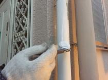 横浜市戸塚区P様邸雨樋塗装施工中