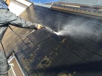 横浜市戸塚区P様邸ダイヤモンドコート外壁塗装前高圧洗浄作業