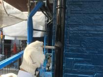 横浜市栄区K様邸雨樋塗装中