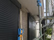 横浜市栄区K様邸ダイヤモンドコート外壁塗装施工前高圧洗浄作業