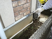 横浜市戸塚区K様邸付帯部塗装ファイン４Fセラミック施工中