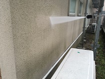 横浜市戸塚区K様邸外壁塗装ダイヤモンドコート施工前高圧洗浄作業
