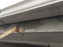 横浜市保土ヶ谷区F様邸破風下塗り