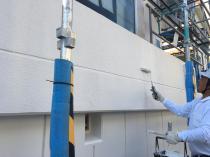 横浜市保土ヶ谷区F様邸塀上塗り２回目