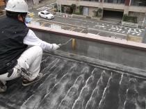 横浜市南区Fビル屋上防水工事プライマー