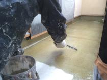 横浜市港南区Y様邸FRP防水マット張り付け作業