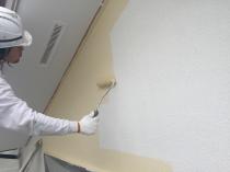 横浜市港南区Y様邸住宅塗り替え上塗り１回目