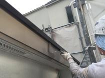 横浜市港南区Y様邸破風塗替え上塗り2回目