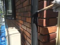 横浜市港南区Y様邸雨樋塗替え上塗り１回目　