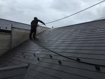 横浜市港南区Y様邸住宅塗り替え前高圧洗浄作業