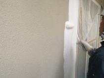 横浜市中区M様邸ダイヤモンドコート外壁塗装施工中