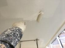 横浜市中区M様邸軒天塗替え中