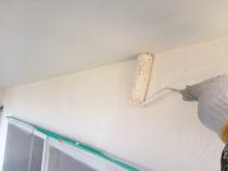 神奈川県三浦郡葉山町W様邸インディフレッシュセラ外壁塗装施工中