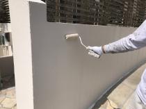 神奈川県三浦郡葉山町W様邸塀塗装施工事例画像