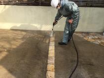 神奈川県三浦郡葉山町W様邸住宅塗り替え前高圧洗浄作業