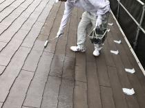 神奈川県三浦郡葉山町W様邸屋根塗装中