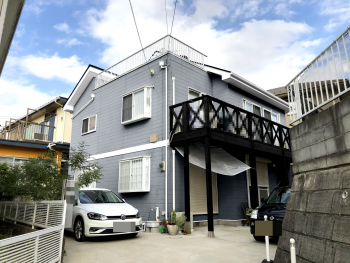 横浜市栄区O様邸外壁塗装前カラーシミュレーション画像