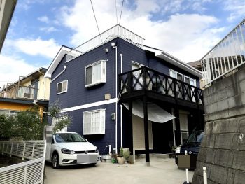 横浜市栄区O様邸外壁塗装前カラーシミュレーション画像