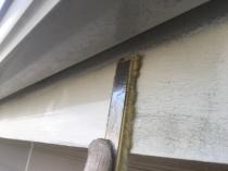 横浜市戸塚区A様邸破風下塗り