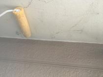 横浜市戸塚区A様邸軒天下塗り